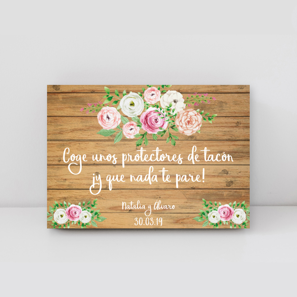 Cartel protectores de tacón Wooden Roses | Wedding \u0026 Design
