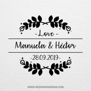 Logotipos y sellos de boda Sevilla | Diseño Ramitas | Catálogo Wedding & Design