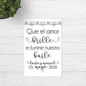 Bengalas boda Sevilla | Etiquetas para bengalas Full Moon | Catálogo Wedding & Design