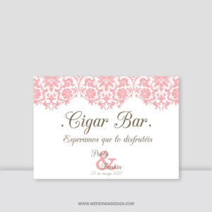 Carteles boda Sevilla | Cartel Cigar Bar Paris | Catálogo Wedding & Design