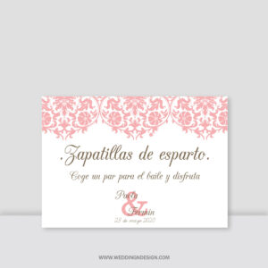 Carteles boda Sevilla | Cartel Zapatillas Paris | Catálogo Wedding & Design