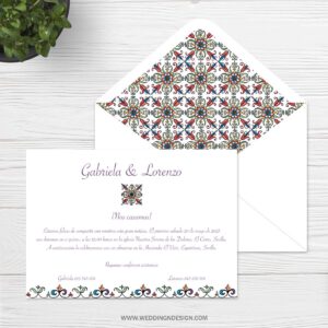 Invitaciones boda Sevilla | Invitación Azulejos | Catálogo Wedding & Design