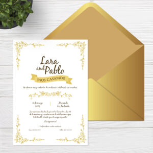 Invitaciones elegantes Sevilla | Invitación Cream | Catálogo Wedding & Design
