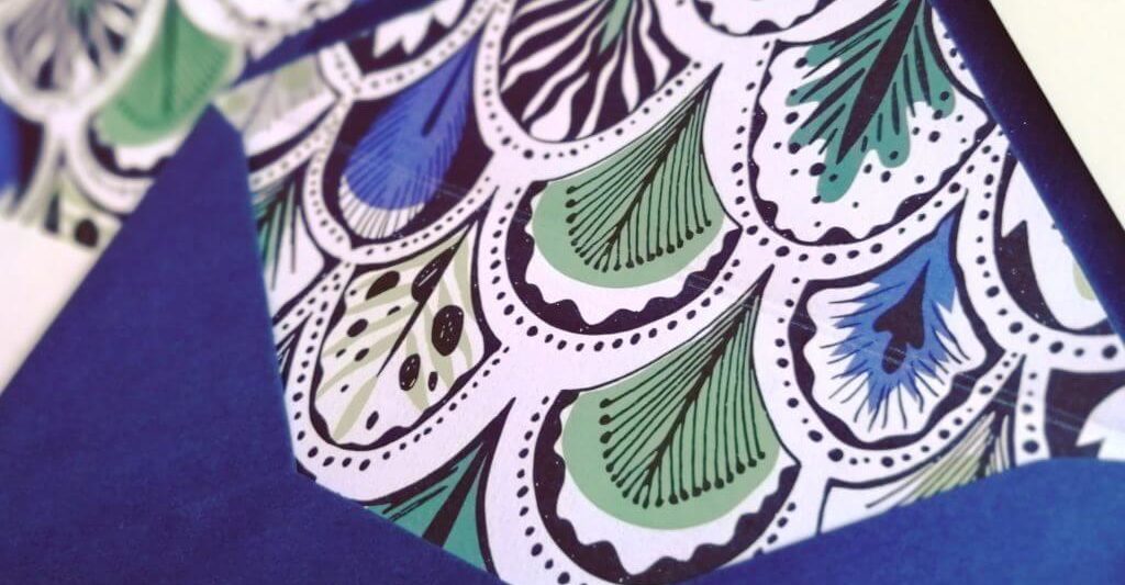 Invitaciones boda Sevilla - Sobre Invitación Pavo Real - Wedding & Design Invitaciones boda Sevilla - Sobre Invitación Pavo Real - Wedding & Design