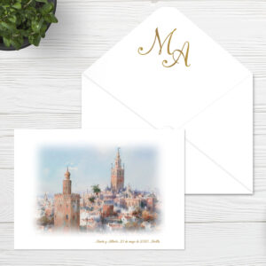 Invitaciones boda Sevilla - Invitación Híspalis - Catálogo Wedding & Design