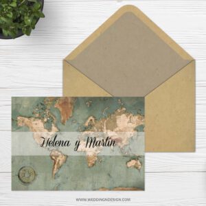 Invitaciones boda viajes | Invitación Travel | Wedding & Design