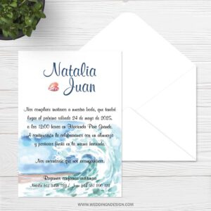 Invitaciones boda Sevilla - Invitación Fondo Marino - Catálogo Wedding & Design