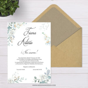 Invitaciones boda Sevilla - Invitación Abril - Catálogo Wedding & Design