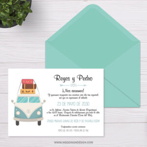 Invitaciones boda Sevilla - Invitación Combi - Catálogo Wedding & Design