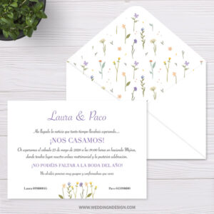 Invitaciones de boda sencillas | Invitación Sevilla Mayo | Wedding & Design